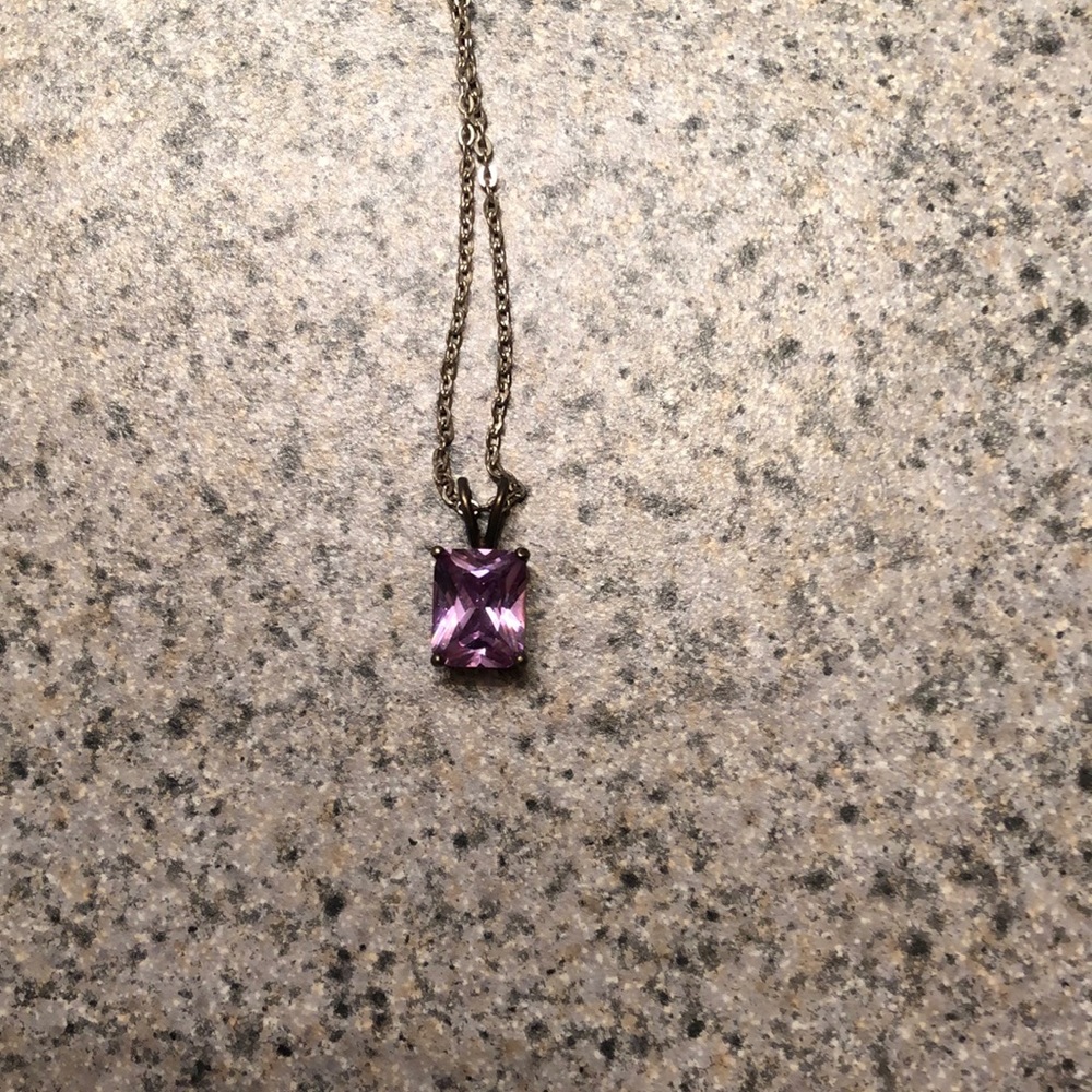 Purple stone necklace